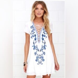 Lulu's Embroidered Shift Dress S